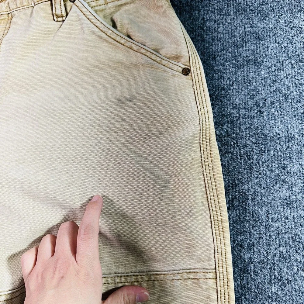 Levis 550 Double Knee Canvas Jeans Men 36x29 Brown Carpenter Relaxed Vintage Y2K